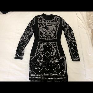 Bedazzle Black Mini Dress